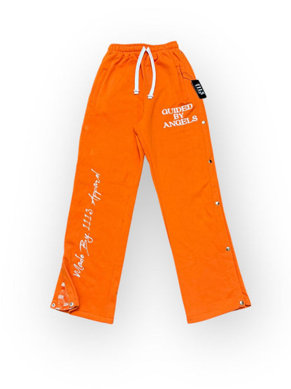 Orange Sweat Pants to the Hoodie suit