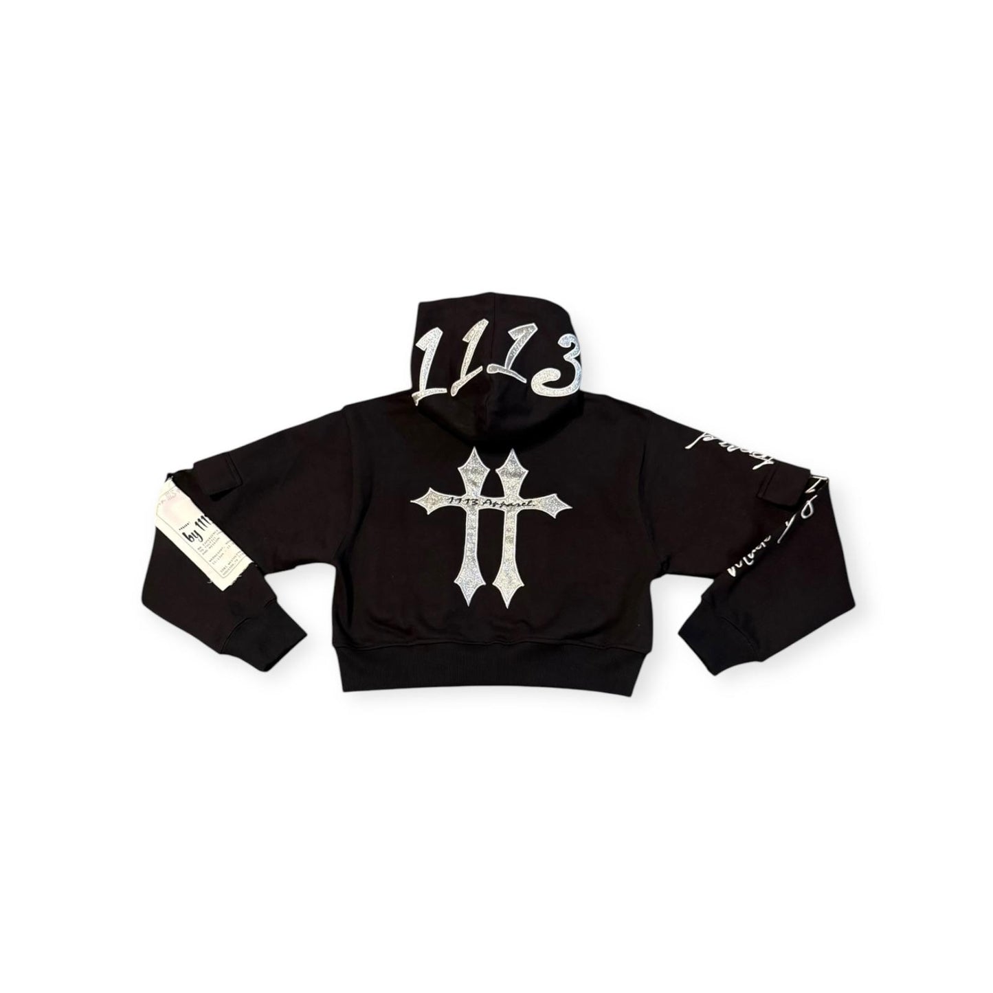 Black Cropped Hoodie